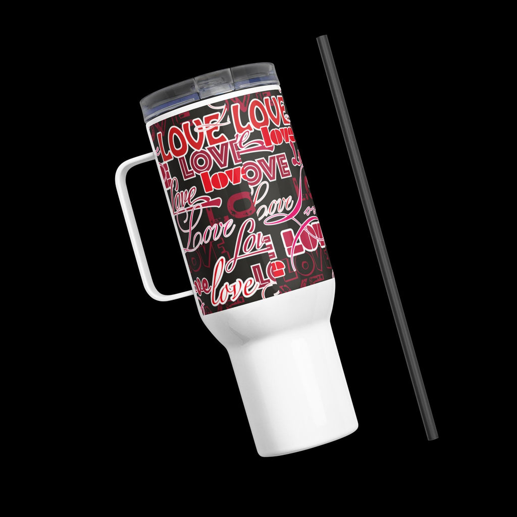 Love Words All-Over Print Travel Mug with Handle – 25 or 40 oz