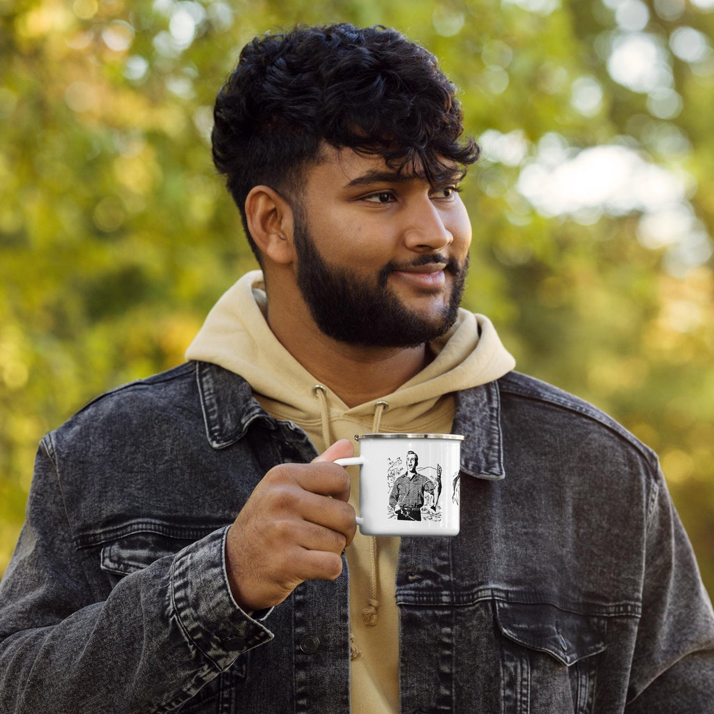 Camping Enamel Mug – 12 oz | Wildlife & Outdoor Lover Gift
