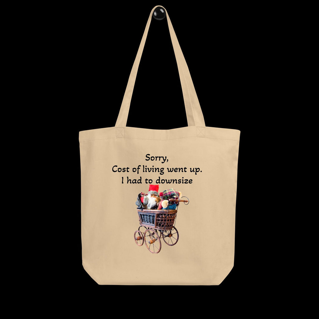 Santa Downsizing Organic Cotton Tote Bag | Funny Christmas Gift