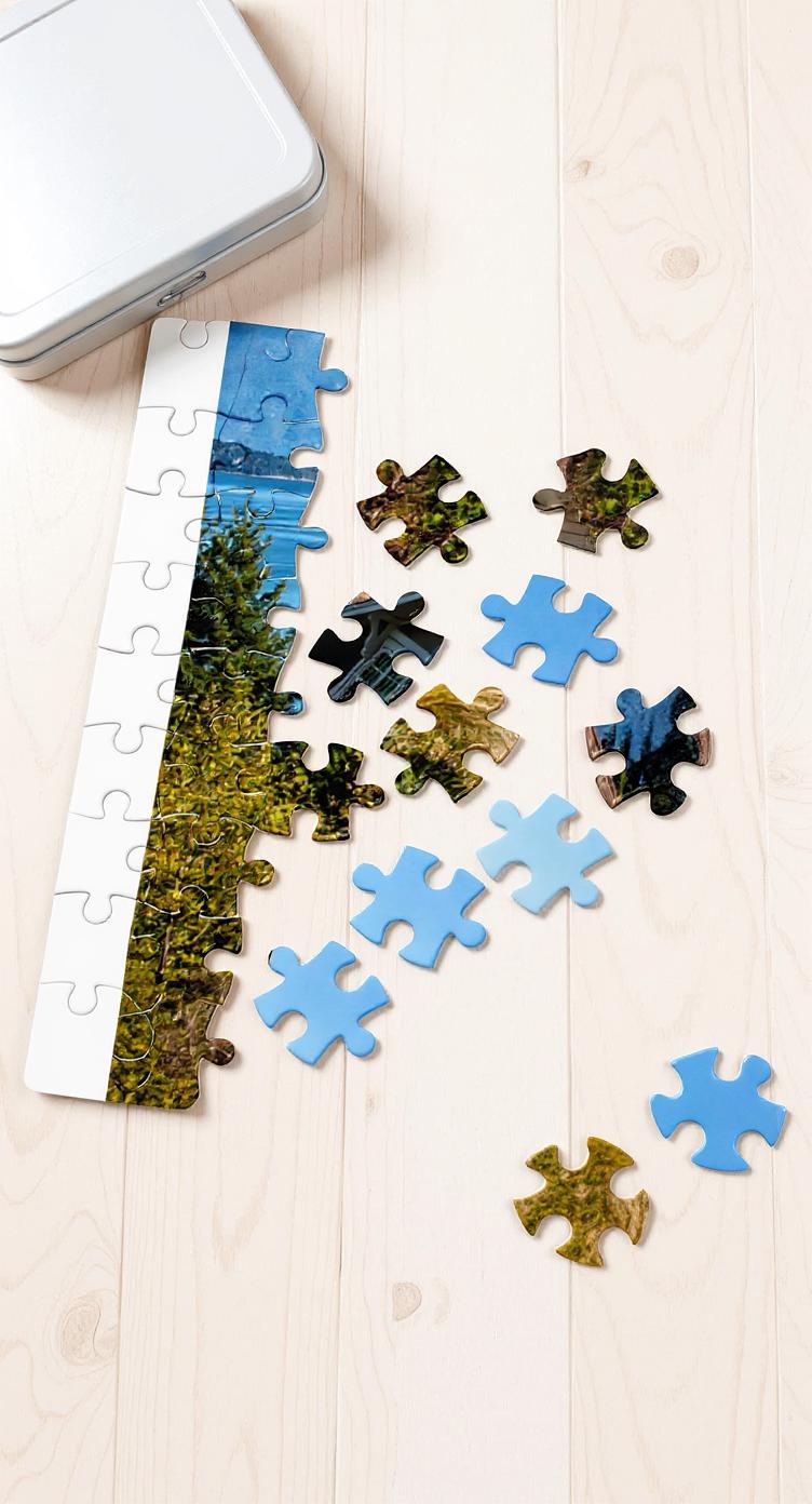 Coastal House Landscape Jigsaw Puzzle – 500 Pieces | Tin Box Gift