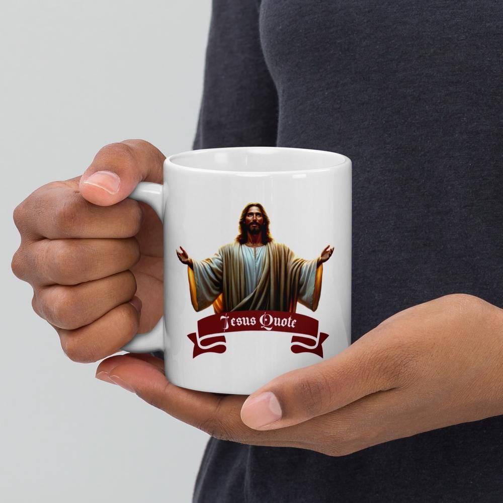 Jesus Quote Ceramic Mug – Bible Verse | 11 oz Christian Gift