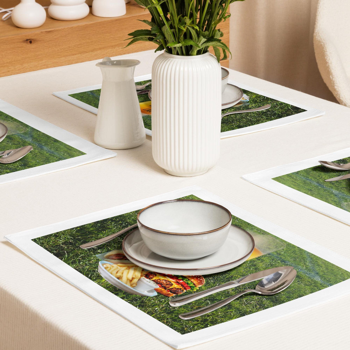 Outdoor Grilling Placemat Set of 4 | BBQ & Grilling Gift for Cooks