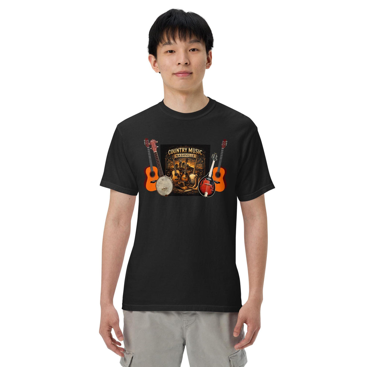 Garment-Dyed Heavyweight T-shirt: Country Music Nashville Graphic Tee