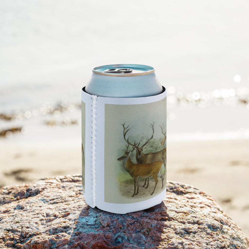 Deer and Elk Grazing Can Cooler – Neoprene, Hunter & Wildlife Gift
