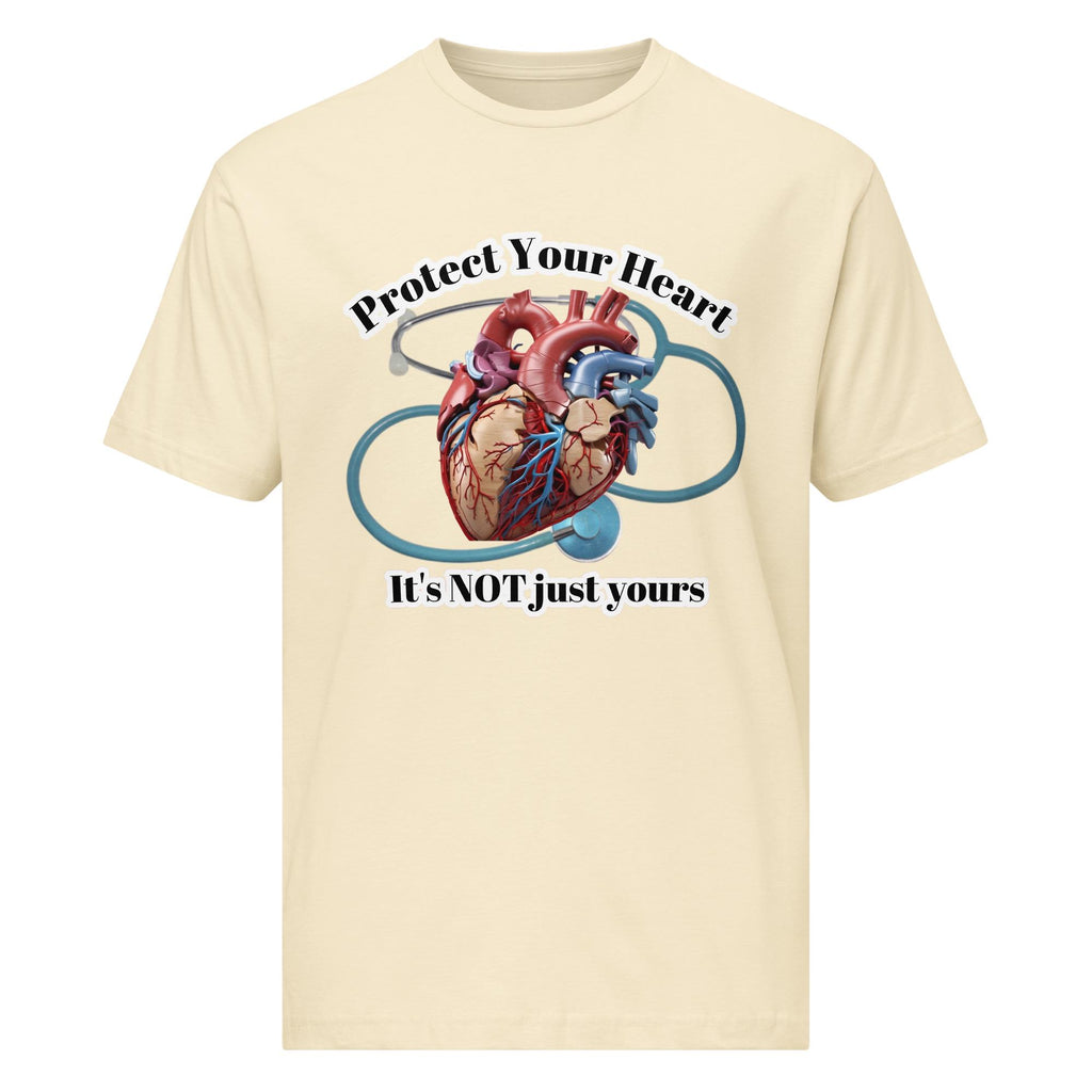 "Protect Your Heart" Anatomical Heart & Stethoscope Graphic Tee | Nurse & Doctor Gift