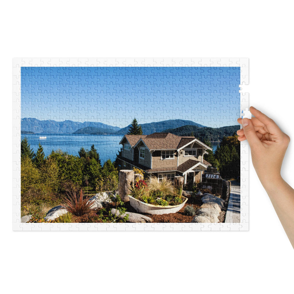 Coastal House Landscape Jigsaw Puzzle – 500 Pieces | Tin Box Gift