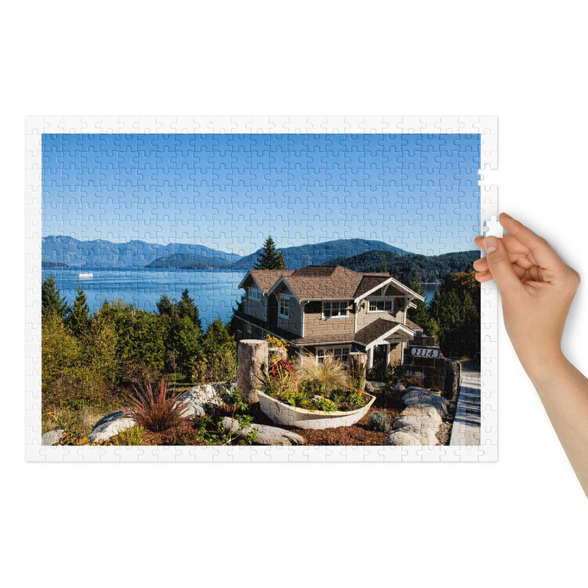 Coastal House Landscape Jigsaw Puzzle – 500 Pieces | Tin Box Gift