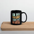 "In My Defense, I Ran Out of Coffee" Black Glossy Mug | Funny Coffee Gift