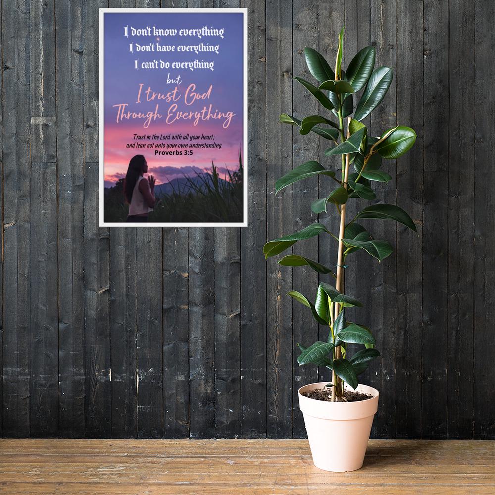 "Trust in the Lord" Proverbs 3:5 Framed Wall Art Poster | Christian Home Decor